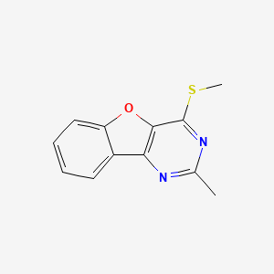 molecular formula C12H10N2OS B2669276 2-Methyl-4-(methylsulfanyl)[1]benzofuro[3,2-d]pyrimidine CAS No. 68217-84-5