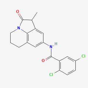 2,5-Dichloro-N-(3-methyl-2-oxo-1-azatricyclo[6.3.1.04,12]dodeca-4,6,8(12)-trien-6-yl)benzamide