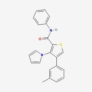 4-(3-methylphenyl)-N-phenyl-3-(1H-pyrrol-1-yl)thiophene-2-carboxamide