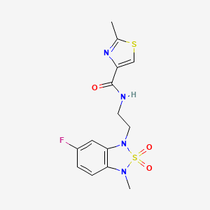 N-(2-(6-fluoro-3-methyl-2,2-dioxidobenzo[c][1,2,5]thiadiazol-1(3H)-yl)ethyl)-2-methylthiazole-4-carboxamide
