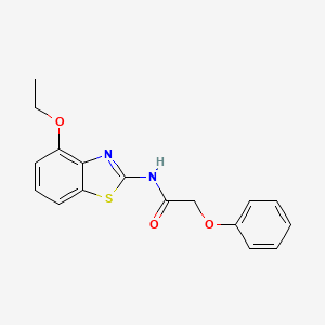 molecular formula C17H16N2O3S B2669329 N-(4-ethoxy-1,3-benzothiazol-2-yl)-2-phenoxyacetamide CAS No. 476285-18-4