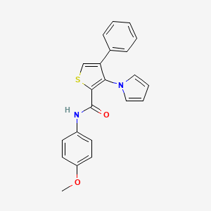 N-(4-methoxyphenyl)-4-phenyl-3-(1H-pyrrol-1-yl)thiophene-2-carboxamide