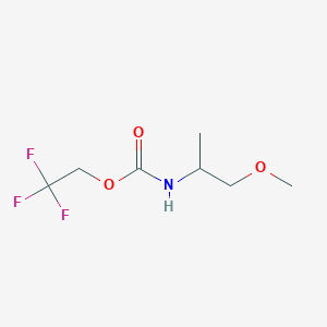 molecular formula C7H12F3NO3 B2669332 2,2,2-trifluoroethyl N-(1-methoxypropan-2-yl)carbamate CAS No. 1251924-72-7