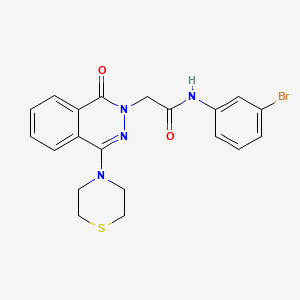 molecular formula C20H19BrN4O2S B2669333 N-(3-bromophenyl)-2-[1-oxo-4-(thiomorpholin-4-yl)-1,2-dihydrophthalazin-2-yl]acetamide CAS No. 1251606-78-6