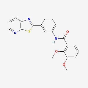 molecular formula C21H17N3O3S B2669336 2,3-dimethoxy-N-(3-(thiazolo[5,4-b]pyridin-2-yl)phenyl)benzamide CAS No. 863589-28-0