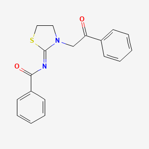(Z)-N-(3-(2-oxo-2-phenylethyl)thiazolidin-2-ylidene)benzamide
