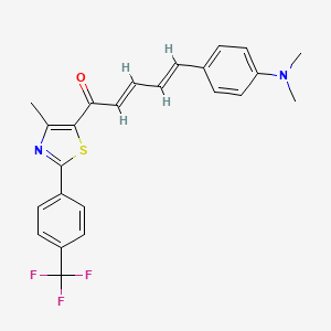 (2E,4E)-5-[4-(dimethylamino)phenyl]-1-{4-methyl-2-[4-(trifluoromethyl)phenyl]-1,3-thiazol-5-yl}-2,4-pentadien-1-one