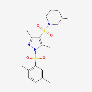1-{[1-(2,5-dimethylbenzenesulfonyl)-3,5-dimethyl-1H-pyrazol-4-yl]sulfonyl}-3-methylpiperidine