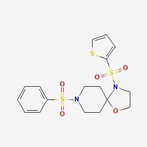 8-(Phenylsulfonyl)-4-(thiophen-2-ylsulfonyl)-1-oxa-4,8-diazaspiro[4.5]decane