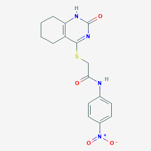 N-(4-nitrophenyl)-2-[(2-oxo-5,6,7,8-tetrahydro-1H-quinazolin-4-yl)sulfanyl]acetamide