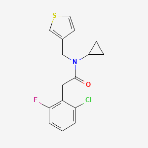 2-(2-chloro-6-fluorophenyl)-N-cyclopropyl-N-(thiophen-3-ylmethyl)acetamide