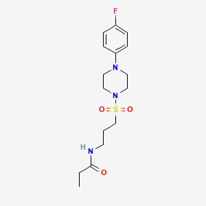 N-(3-((4-(4-fluorophenyl)piperazin-1-yl)sulfonyl)propyl)propionamide