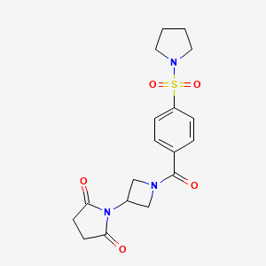 1-(1-(4-(Pyrrolidin-1-ylsulfonyl)benzoyl)azetidin-3-yl)pyrrolidine-2,5-dione