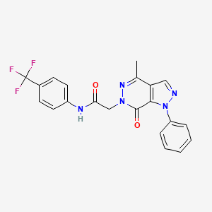 2-(4-methyl-7-oxo-1-phenyl-1H-pyrazolo[3,4-d]pyridazin-6(7H)-yl)-N-(4-(trifluoromethyl)phenyl)acetamide