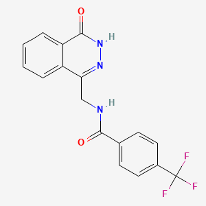 molecular formula C17H12F3N3O2 B2669376 N-[(4-oxo-3,4-dihydrophthalazin-1-yl)methyl]-4-(trifluoromethyl)benzamide CAS No. 933229-34-6