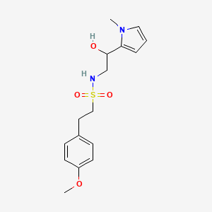 N-(2-hydroxy-2-(1-methyl-1H-pyrrol-2-yl)ethyl)-2-(4-methoxyphenyl)ethanesulfonamide