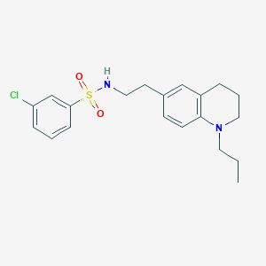 3-chloro-N-(2-(1-propyl-1,2,3,4-tetrahydroquinolin-6-yl)ethyl)benzenesulfonamide