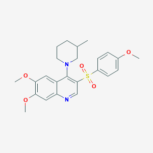 6,7-Dimethoxy-3-((4-methoxyphenyl)sulfonyl)-4-(3-methylpiperidin-1-yl)quinoline
