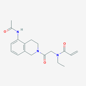 N-[2-(5-Acetamido-3,4-dihydro-1H-isoquinolin-2-yl)-2-oxoethyl]-N-ethylprop-2-enamide
