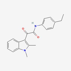 molecular formula C20H20N2O2 B2669430 2-(1,2-dimethyl-1H-indol-3-yl)-N-(4-ethylphenyl)-2-oxoacetamide CAS No. 862831-40-1