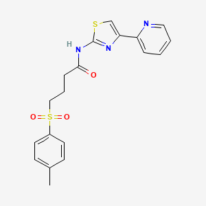 N-(4-(pyridin-2-yl)thiazol-2-yl)-4-tosylbutanamide