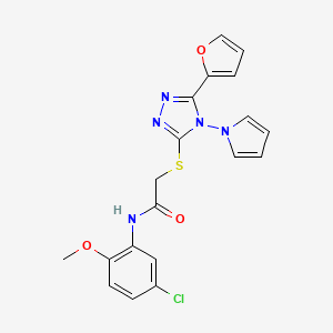 N-(5-chloro-2-methoxyphenyl)-2-{[5-(furan-2-yl)-4-(1H-pyrrol-1-yl)-4H-1,2,4-triazol-3-yl]sulfanyl}acetamide
