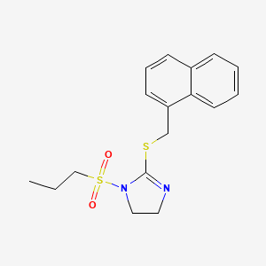 2-(Naphthalen-1-ylmethylsulfanyl)-1-propylsulfonyl-4,5-dihydroimidazole
