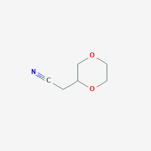 molecular formula C6H9NO2 B2669440 2-(1,4-Dioxan-2-yl)acetonitrile CAS No. 1824433-84-2