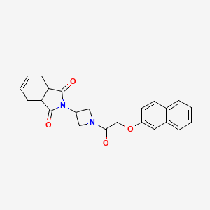 molecular formula C23H22N2O4 B2669446 2-(1-(2-(naphthalen-2-yloxy)acetyl)azetidin-3-yl)-3a,4,7,7a-tetrahydro-1H-isoindole-1,3(2H)-dione CAS No. 1903896-43-4