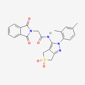 molecular formula C23H20N4O5S B2669507 N-(2-(2,4-dimethylphenyl)-5,5-dioxido-4,6-dihydro-2H-thieno[3,4-c]pyrazol-3-yl)-2-(1,3-dioxoisoindolin-2-yl)acetamide CAS No. 893954-11-5
