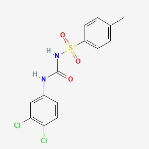 molecular formula C14H12Cl2N2O3S B2669513 1-(3,4-Dichlorophenyl)-3-(4-methylphenyl)sulfonylurea CAS No. 100871-58-7