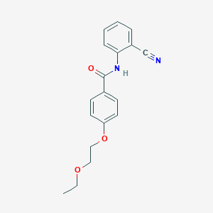 molecular formula C18H18N2O3 B266952 N-(2-cyanophenyl)-4-(2-ethoxyethoxy)benzamide 