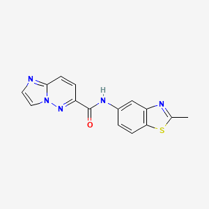 molecular formula C15H11N5OS B2669566 N-(2-methyl-1,3-benzothiazol-5-yl)imidazo[1,2-b]pyridazine-6-carboxamide CAS No. 2415554-15-1
