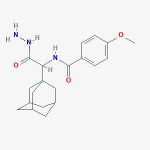 molecular formula C20H27N3O3 B2669594 N-[(adamantan-1-yl)(hydrazinecarbonyl)methyl]-4-methoxybenzamide CAS No. 347400-01-5