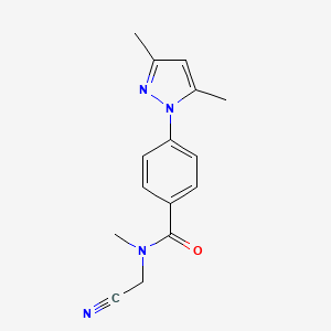 molecular formula C15H16N4O B2669607 N-(cyanomethyl)-4-(3,5-dimethyl-1H-pyrazol-1-yl)-N-methylbenzamide CAS No. 1311677-28-7