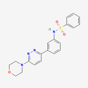 molecular formula C20H20N4O3S B2669652 N-{3-[6-(morpholin-4-yl)pyridazin-3-yl]phenyl}benzenesulfonamide CAS No. 904823-44-5