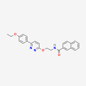 molecular formula C25H23N3O3 B2669695 N-(2-{[6-(4-ethoxyphenyl)pyridazin-3-yl]oxy}ethyl)naphthalene-2-carboxamide CAS No. 920410-54-4