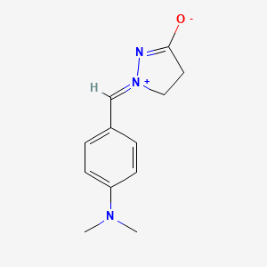 molecular formula C12H15N3O B2669752 (2E)-2-[[4-(dimethylamino)phenyl]methylidene]-3,4-dihydropyrazol-2-ium-5-olate CAS No. 19948-39-1