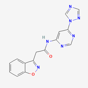 N-(6-(1H-1,2,4-triazol-1-yl)pyrimidin-4-yl)-2-(benzo[d]isoxazol-3-yl)acetamide