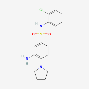 3-amino-N-(2-chlorophenyl)-4-(1-pyrrolidinyl)benzenesulfonamide