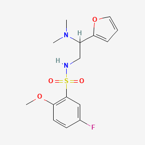 N-(2-(dimethylamino)-2-(furan-2-yl)ethyl)-5-fluoro-2-methoxybenzenesulfonamide