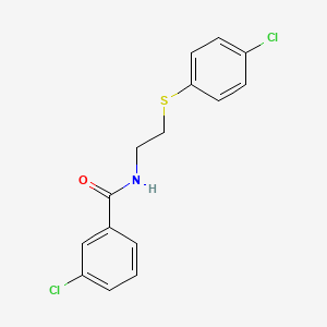 3-Chloro-N-(2-((4-chlorophenyl)sulfanyl)ethyl)benzenecarboxamide