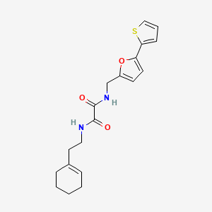 molecular formula C19H22N2O3S B2669898 N'-[2-(cyclohex-1-en-1-yl)ethyl]-N-{[5-(thiophen-2-yl)furan-2-yl]methyl}ethanediamide CAS No. 2034562-41-7