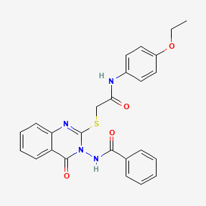 molecular formula C25H22N4O4S B2669984 N-[2-({[(4-ethoxyphenyl)carbamoyl]methyl}sulfanyl)-4-oxo-3,4-dihydroquinazolin-3-yl]benzamide CAS No. 422278-33-9