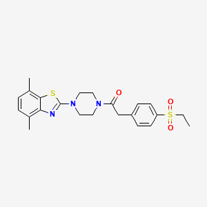 molecular formula C23H27N3O3S2 B2670076 1-(4-(4,7-Dimethylbenzo[d]thiazol-2-yl)piperazin-1-yl)-2-(4-(ethylsulfonyl)phenyl)ethanone CAS No. 941884-76-0