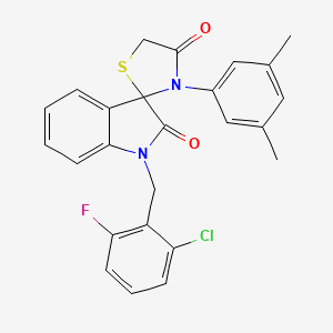 1-(2-Chloro-6-fluorobenzyl)-3'-(3,5-dimethylphenyl)spiro[indoline-3,2'-thiazolidine]-2,4'-dione