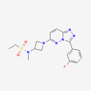 molecular formula C17H19FN6O2S B2670121 N-{1-[3-(3-fluorophenyl)-[1,2,4]triazolo[4,3-b]pyridazin-6-yl]azetidin-3-yl}-N-methylethane-1-sulfonamide CAS No. 2380179-47-3