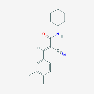 (E)-2-cyano-N-cyclohexyl-3-(3,4-dimethylphenyl)prop-2-enamide