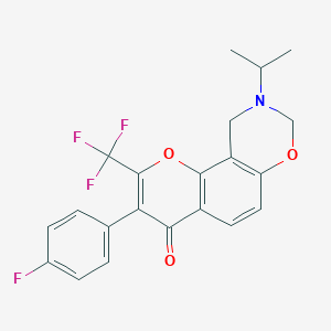 3-(4-fluorophenyl)-9-isopropyl-2-(trifluoromethyl)-9,10-dihydrochromeno[8,7-e][1,3]oxazin-4(8H)-one