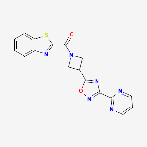 Benzo[d]thiazol-2-yl(3-(3-(pyrimidin-2-yl)-1,2,4-oxadiazol-5-yl)azetidin-1-yl)methanone